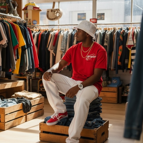 Gildan Structured Wiring Promo Tee Red Regular - Picture 4 of 7